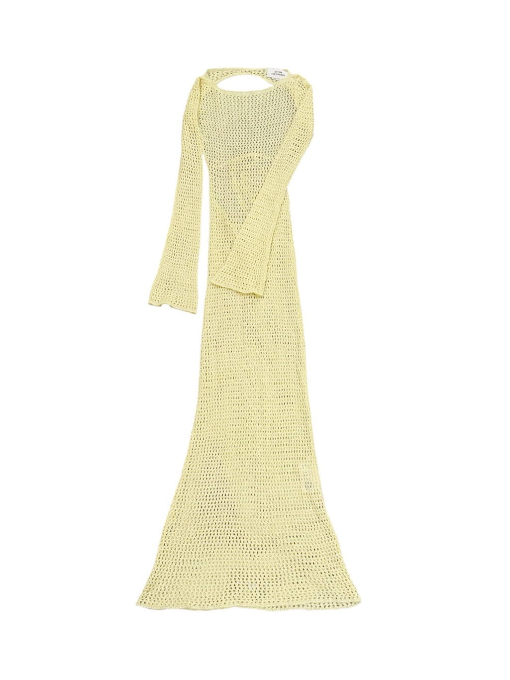 Attire The Studio Linen Beach Dress In Baby Yellow — image 4 of 6